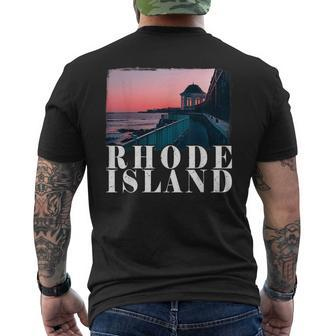 Rhode Island Rhode Island Pride Rhode Island Mens Back Print T-shirt | Mazezy