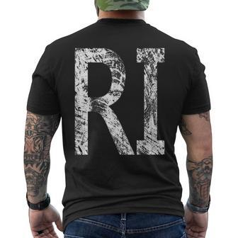 Rhode Island Ri State Pride Home Text Souvenir Mens Back Print T-shirt | Mazezy