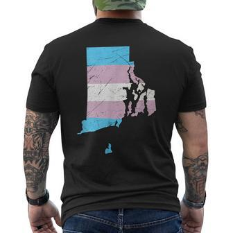 Rhode Island Transgender Pride Flag Mens Back Print T-shirt | Mazezy