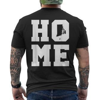 Rhode Island Usa Home State Pride Mens Back Print T-shirt | Mazezy