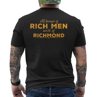 Rich North Of Richmond American Anthem Oliver Anthony Men's T-shirt Back Print | Mazezy
