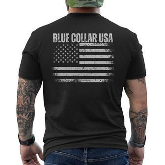 Rich North Of Richmond Blue Collar Anthony American Flag Men's T-shirt Back Print | Mazezy
