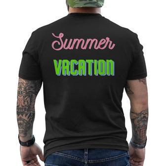 Rich Summer Vacation Vibes Mens Back Print T-shirt | Mazezy