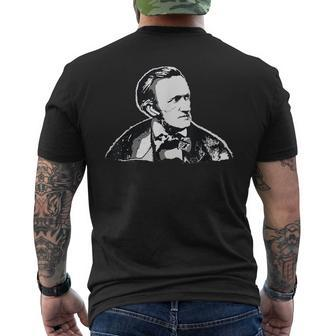 Richard Wagner Classical Composer Earbuds Men's T-shirt Back Print | Mazezy