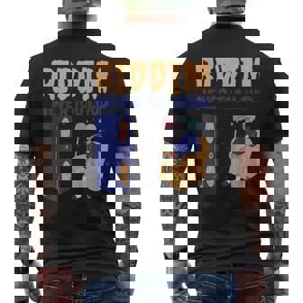 Riddim Never Too Loud Dubstep Skeleton Men's T-shirt Back Print | Mazezy