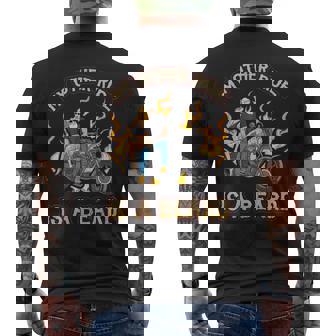 My Other Ride Is A Beard Motorcycle Rider Biker Bearded Man Men's Back Print T-shirt | Mazezy