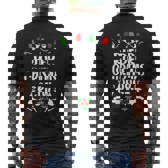 Rider Name Gift Christmas Crew Rider Mens Back Print T-shirt | Seseable CA