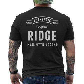 Ridge Name Gift Authentic Ridge Mens Back Print T-shirt - Seseable