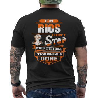 Rios Name Gift Im Rios Mens Back Print T-shirt | Seseable CA