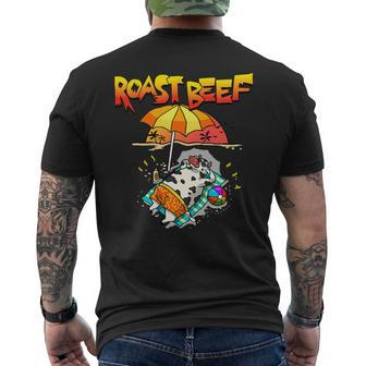 Roast Beef Cow Cute Meat Lover Sun Beach Fun Kids Men Women Mens Back Print T-shirt - Monsterry DE
