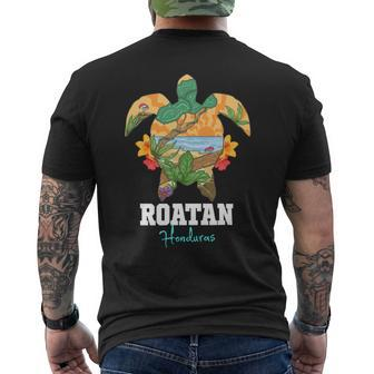 Roatan Bay Islands Honduras Turtle Souvenir Mens Back Print T-shirt - Monsterry UK