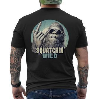 Rock On Bigfoot Sasquatch Rock On Men's T-shirt Back Print | Mazezy