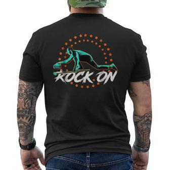 Rock On Awesome Funny Curling Tournament Sport T Game Mens Back Print T-shirt | Mazezy
