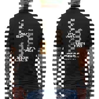 Rock Paper Scissors Cat Paws Cute Kitten Cat Lover Gift Mens Back Print T-shirt | Mazezy