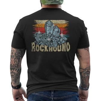 Rockhound Rock Collector Geode Hunter Geology Geologist Men's T-shirt Back Print | Mazezy