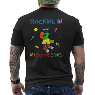 Rocking In My School Shoes Cat Back To School Men's T-shirt Back Print - Seseable