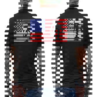 Roller Skating Usa American Flag Skater Skate 4Th Of July Usa Funny Gifts Mens Back Print T-shirt | Mazezy