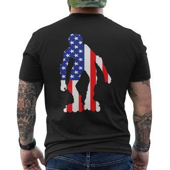 Roller Skating Usa Flag American Inside Me | Skater Skate Usa Funny Gifts Mens Back Print T-shirt | Mazezy