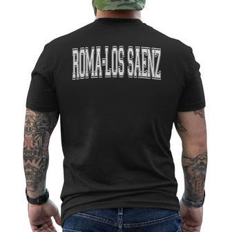 Roma-Los Saenz Tx Texas Usa Vintage Sports Varsity Style Men's T-shirt Back Print | Mazezy DE