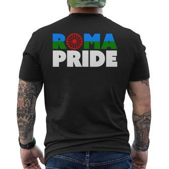 Roma Pride Traveller Romani Flag Men's T-shirt Back Print | Mazezy