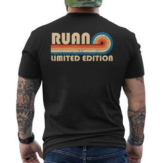 Ruan Surname Retro Vintage 80S 90S Birthday Reunion Men's T-shirt Back Print | Mazezy