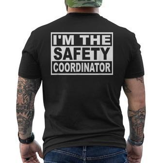 Safety Coordinator Square Graphic Men's T-shirt Back Print | Mazezy