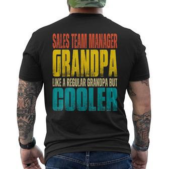 Sales Team Manager Grandpa - Like A Grandpa But Cooler Mens Back Print T-shirt | Mazezy
