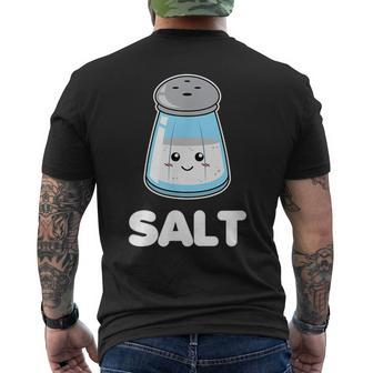 Salt Costume Matching Couples Clothes Funny Halloween Gift Salt Funny Gifts Mens Back Print T-shirt | Mazezy