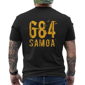 Samoa 684 Area Code Men's T-shirt Back Print | Mazezy