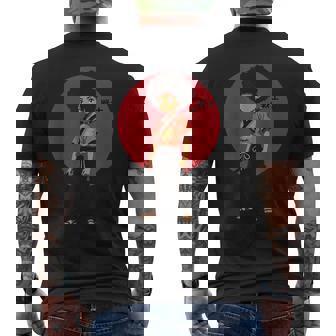 Samurai Boy Anime | Japanese Retro Style Mens Back Print T-shirt | Mazezy