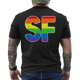 San Francisco California Pride Mens Back Print T-shirt | Mazezy