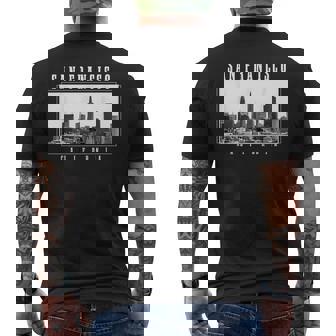 San Francisco Skyline California Pride Vintage San Francisco Mens Back Print T-shirt | Mazezy