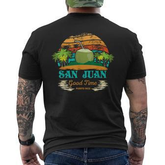 San Juan Puerto Rico Souvenir Vintage T Men's T-shirt Back Print | Mazezy