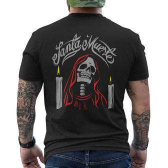 Santa Muerte Mexican Skeleton Gothic Halloween Women Men Mens Back Print T-shirt | Mazezy