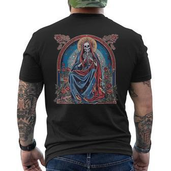 Santa Muerte Saint Death Men's T-shirt Back Print - Monsterry AU