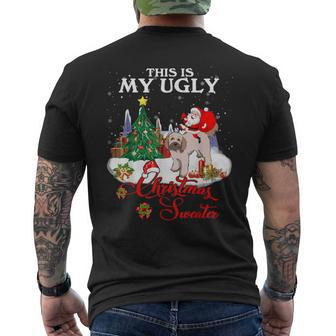 Santa Riding Cockapoo This Is My Ugly Christmas Sweater Men's T-shirt Back Print - Monsterry AU