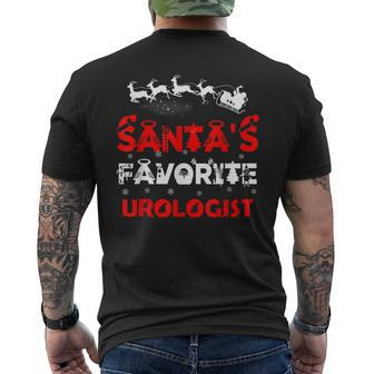 Santas Favorite Urologist Job Xmas Men's Back Print T-shirt | Mazezy AU