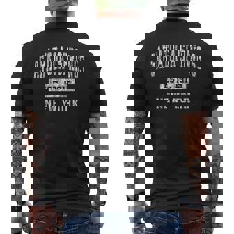 Saratoga Springs New York Ny Vintage Established Sports Men's T-shirt Back Print | Mazezy