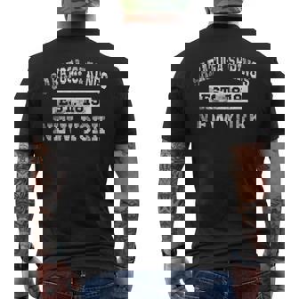 Saratoga Springs New York T Est 1819 Distressed Men's T-shirt Back Print | Mazezy