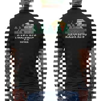 Saratoga Springs Ny Vintage Throwback Retro 70S Men's T-shirt Back Print | Mazezy