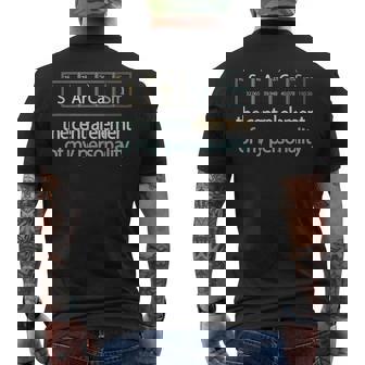 Sarcasm Central Element My Personality Periodic Table Joke Mens Back Print T-shirt | Mazezy