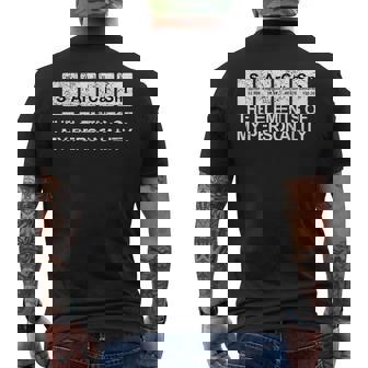 Sarcasm Elements Humor Science Nerd Funny Chemist Mens Back Print T-shirt | Mazezy
