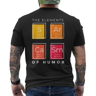 Sarcasm Elements Of Humor S Ar Ca Sm Periodic Table Meme Mens Back Print T-shirt | Mazezy