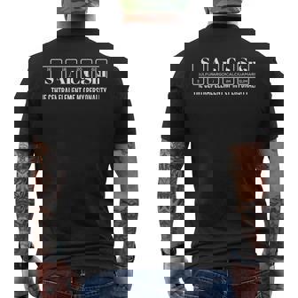 Sarcasm Elements Of Personality Mens Back Print T-shirt | Mazezy