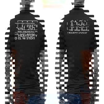 Sarcasm Elements Stupidity Funny Chemistry Science Gift Mens Back Print T-shirt | Mazezy