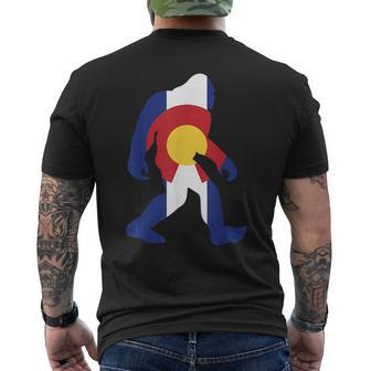 Sasquatch Colorado Flag T Bigfoot Colorado Patriotic Patriotic Funny Gifts Mens Back Print T-shirt | Mazezy