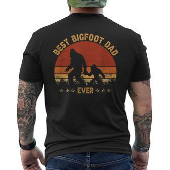 Sasquatch Dad Best Bigfoot Dad Ever Fathers Day Mens Back Print T-shirt - Seseable