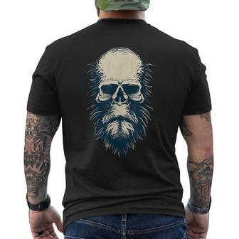 Sasquatch Skull Minimalist Bigfoot Horror Skull Sasquatch Men's T-shirt Back Print | Mazezy