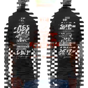 Sauceda Name Gift If Sauceda Cant Fix It Were All Screwed Mens Back Print T-shirt - Seseable
