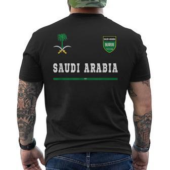 Saudi Arabia SportSoccer Jersey Flag Football Mens Back Print T-shirt | Mazezy UK